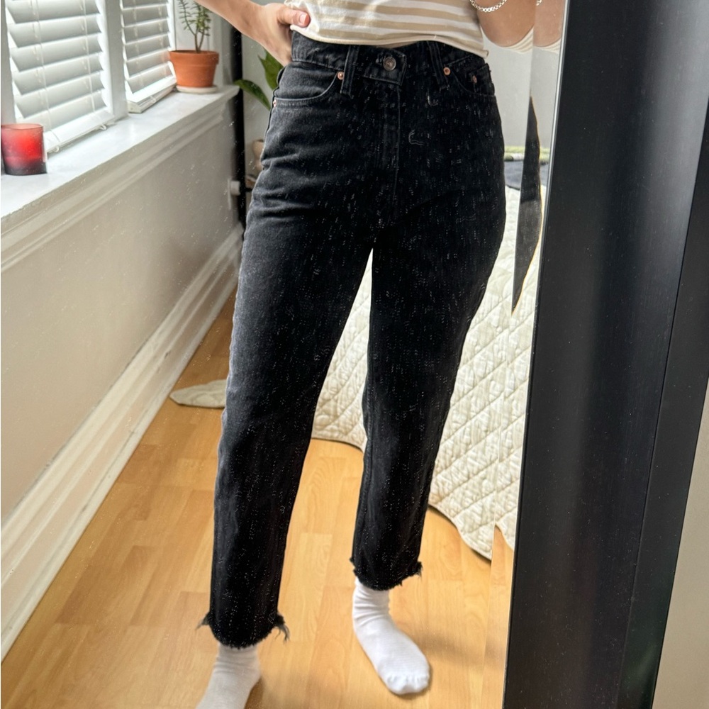 Black Vintage Levi's size 9 w/ raw hem